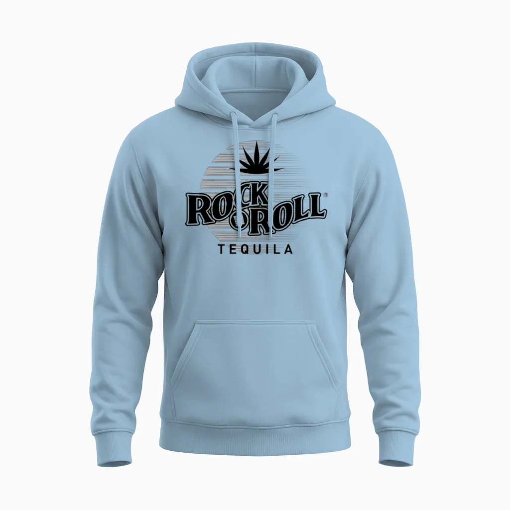 Rock N Roll Tequila Seventh Collection Unisex Hoodie in Light Blue