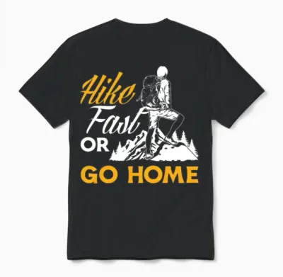 Funny Hiking Hiker Gift Unisex T-Shirt - Black