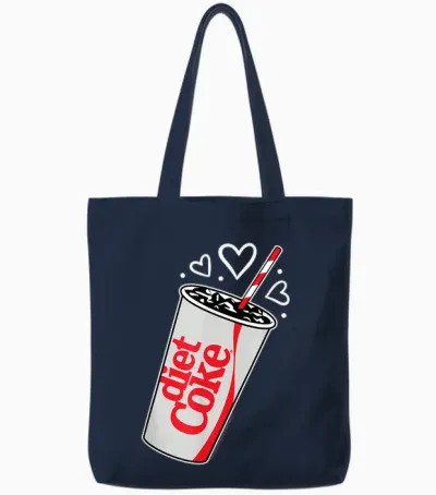 Coca-Cola - Diet Coke Heart Bubbles Tote Bags - Navy