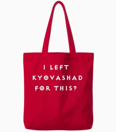 Lustig "ich Habe Kyovashad Verlassen" Diablo 4 Inspiriert Tote Bags - Red