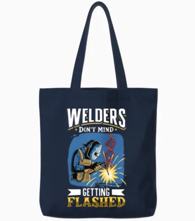 Welder Funny Funny Welding Gift Tote Bags - Navy