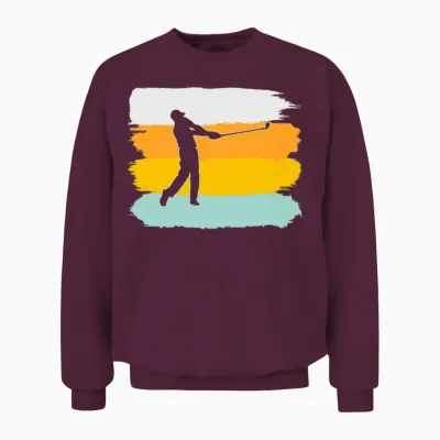 Golf Retro Unisex Sweatshirt - Maroon