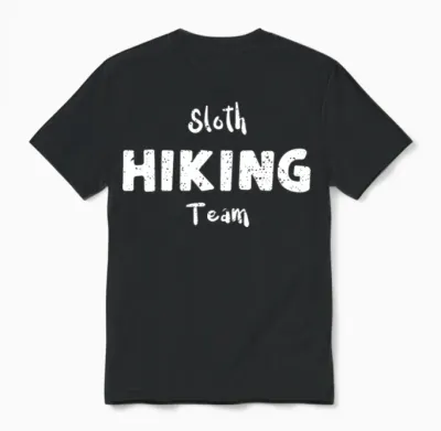 Sloth Hiking Team - Camping Unisex T-Shirt - Black