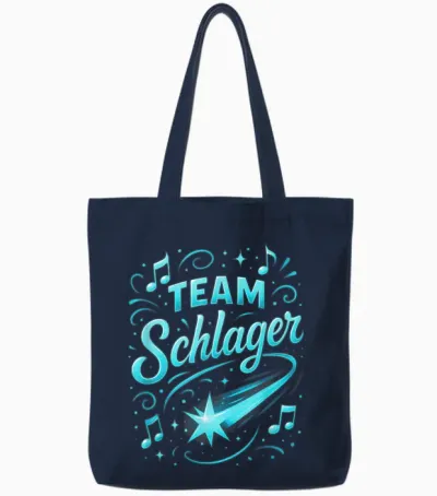 Team Schlager Party Music Apres Ski Tote Bags - Navy