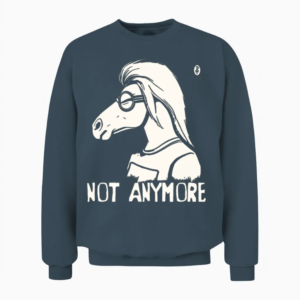 Not Anymore Horse - Lovers Unisex Sweatshirt in Dark Heather