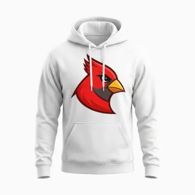 Cardinal Head For Unisex Hoodie - White
