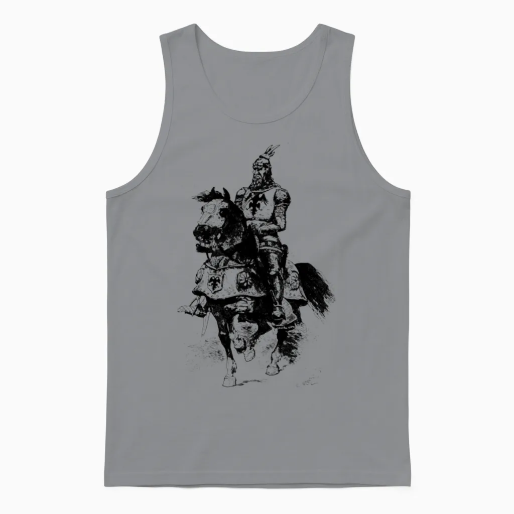 Albanian Eagle Grunge Skanderbeg Vintage Albanian Unisex Tank Top in Sport Grey