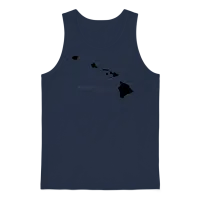The Big Island of Hawaii Unisex Tank Top - Navy – 1
