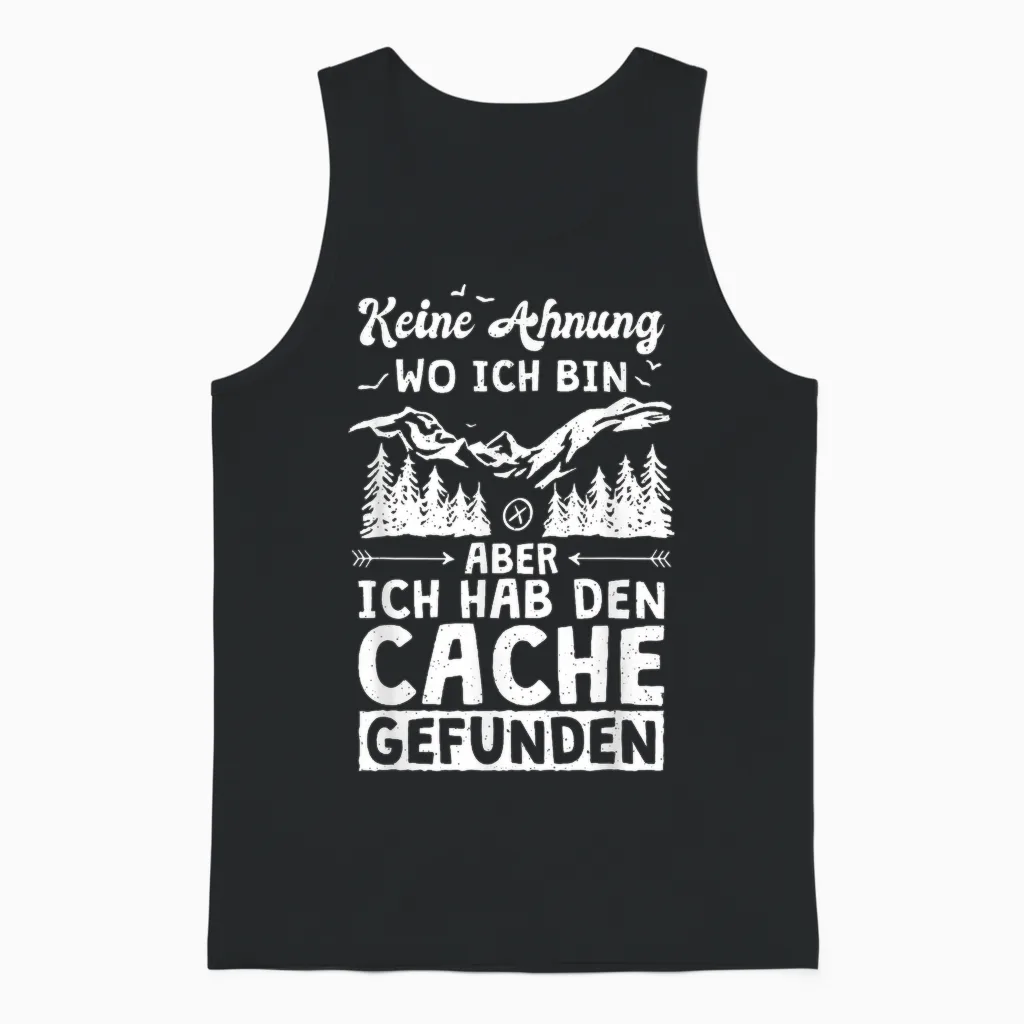 Geocaching Design Geocache Geocacher Gps Geocaching T-Shirt, Black Unisex Tank Top in Black
