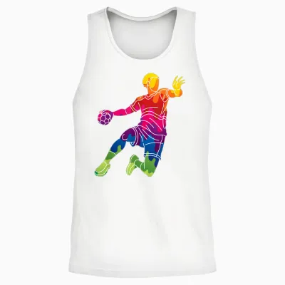 Handball Jersey Children's Women's Men's Gift Handball Fans T-Shirt, Black, S Unisex Tank Top - White