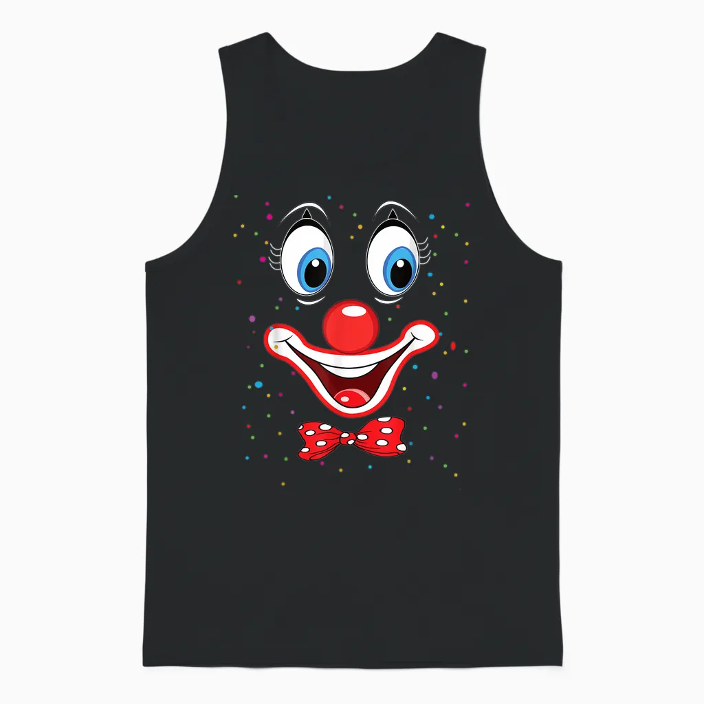 Clown Karneval Kostüm Clownskostüm Clowns Fancy Dress Unisex Tank Top in Black