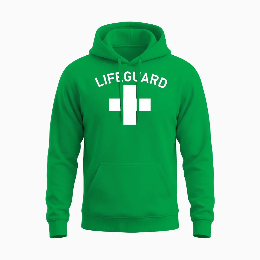 Emp Lifeguard Design Na Unisex Hoodie in Irish Green