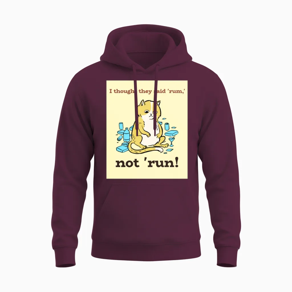 Funny Animal T-Shirt Design, Fitness and Wellness Unisex Hoodie in Maroon