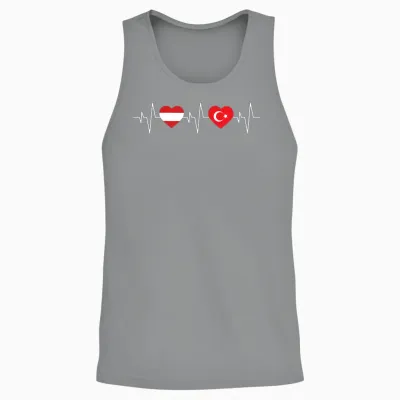 österreichische Flagge Türkische Flagge österreich Türkei Unisex Tank Top - Sport Grey