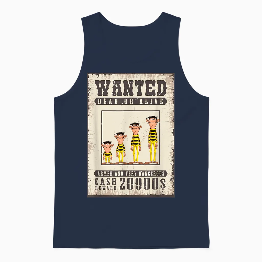 Dalton Wanted Unisex Tank Top in Navy