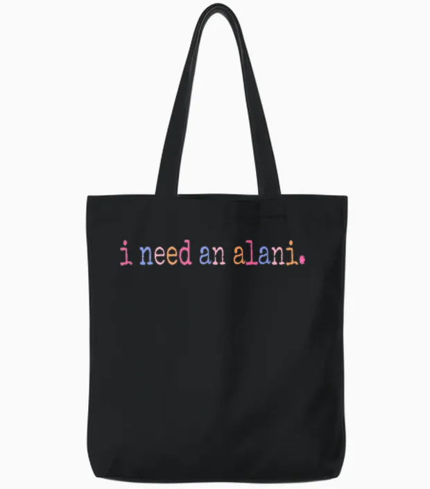 I Need an Alani Summer Drink Summer Girl Summer Vacation Tote Bags in Black