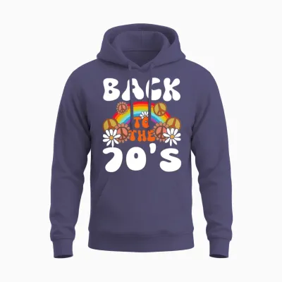 Back to the 70s Unisex Hoodie - Heather Sport Dark Navy