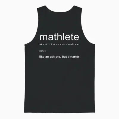 Mathlete Definition Nerd Geek Mathematik Geschenke Lustige Mathematik Unisex Tank Top - Black