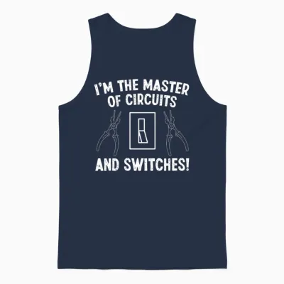 Electrician Master of Circuits and Switches Unisex Tank Top - Navy