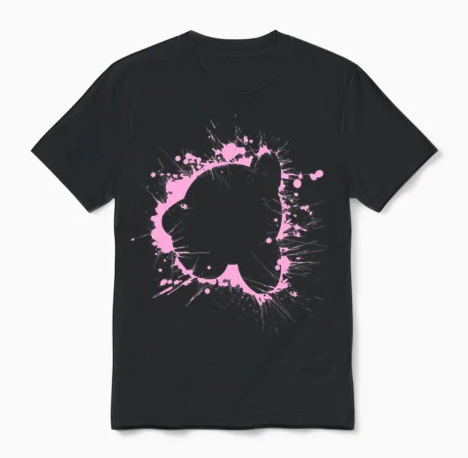Kirby Splash Unisex T-Shirt in Black