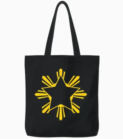 Sun Star Filipino, Pinoy Pride Tote Bags - Black