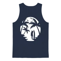 Surf Girl Pastel Cute Surfing Female Surfer Gift Unisex Tank Top - Navy – 1