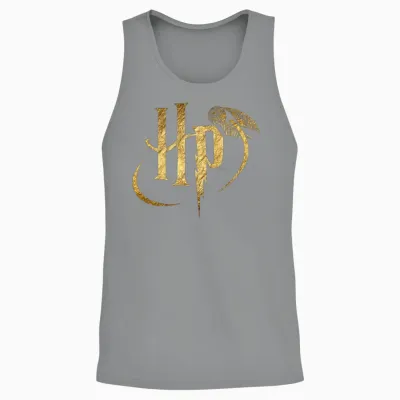 Harry Potter Logo Gold Unisex Tank Top - Sport Grey