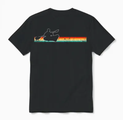 Kayak Retro Unisex T-Shirt - Black