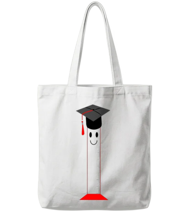 Graduated Cylinder - Funny Tote Bags - White