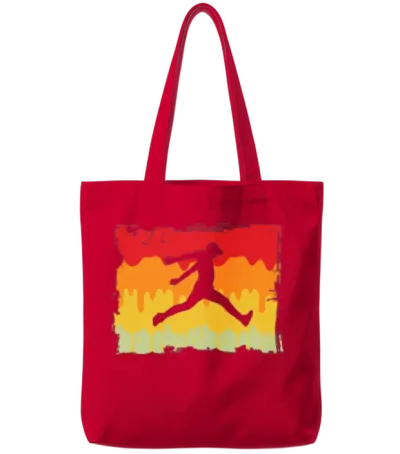 Parkour Retro Tote Bags - Red