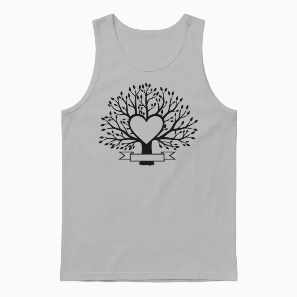 Family Reunion Tree,, Heart Tree Unisex Tank Top in Ash