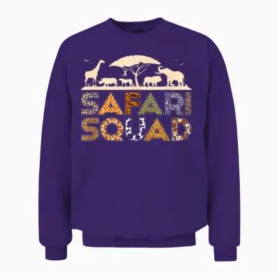 Safari Squad African Safari Unisex Sweatshirt - Purple