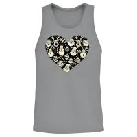 Heart Made of Christmas Shapes – Festive Love Unisex Tank Top - Sport Grey – 2