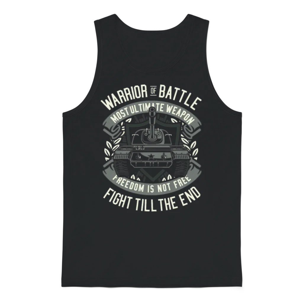 Freedom Is Not Free - Fight Till the End Unisex Tank Top - Black