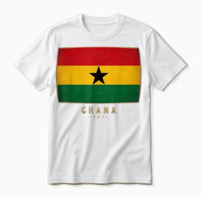 Ghana Flag - Funny Ghana Jersey for Men Women Kids T-Shirt, Black Unisex T-Shirt - White