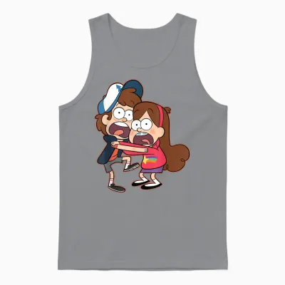 Disney Gravity Falls Dipper and Mabel Pines Unisex Tank Top - Sport Grey