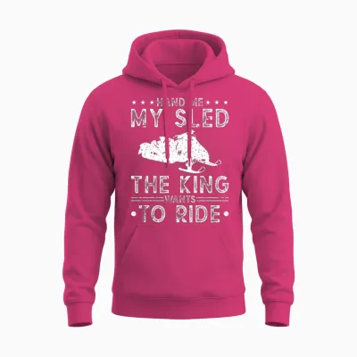 Motor Sled Snowmobiler Funny Snowmobile Unisex Hoodie - Heliconia