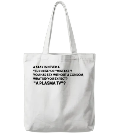 Funny Use Condom Tote Bags - White