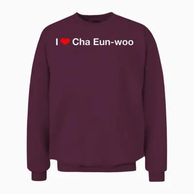 Dans Le Cœur, Cha Eun-Woo T-Shirt Haut De Gamme Unisex Sweatshirt - Maroon