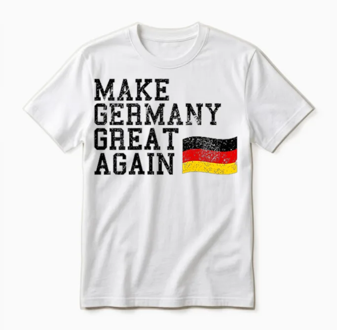 Vintage Make Germany Great Again Deutschland Heimat Geschenk Unisex T-Shirt in White