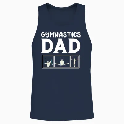 Gymnastics Dad Unisex Tank Top - Navy