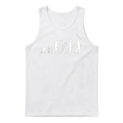 Funny Golf Evolution for Golfers Golf Players Unisex Tank Top - White