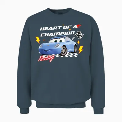 Cars Sally Heart of Champion Valentine T-Shirt, White, S Unisex Sweatshirt - Dark Heather