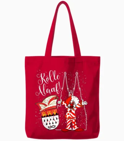 Cologne Cathedral Clown Cologne Alaaf Confetti Carnival Fashion Parade Tote Bags - Red