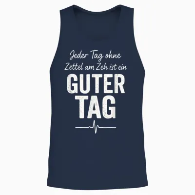 Zettel Am Zeh Guter Tag Spruch Lustig Geschenkidee Witzig Unisex Tank Top - Navy
