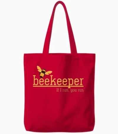 Funny Beekeeping Beekeeper Tote Bags - Red
