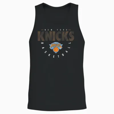 Nba-Offizieller New York Knicks in Scheiben Geschnitten Unisex Tank Top - Black