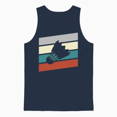 Badminton Retro Unisex Tank Top - Navy