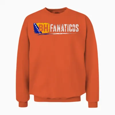 Bhfanaticos Bosnien Bosna Hercegowina Fan Culture Design Unisex Sweatshirt - Orange