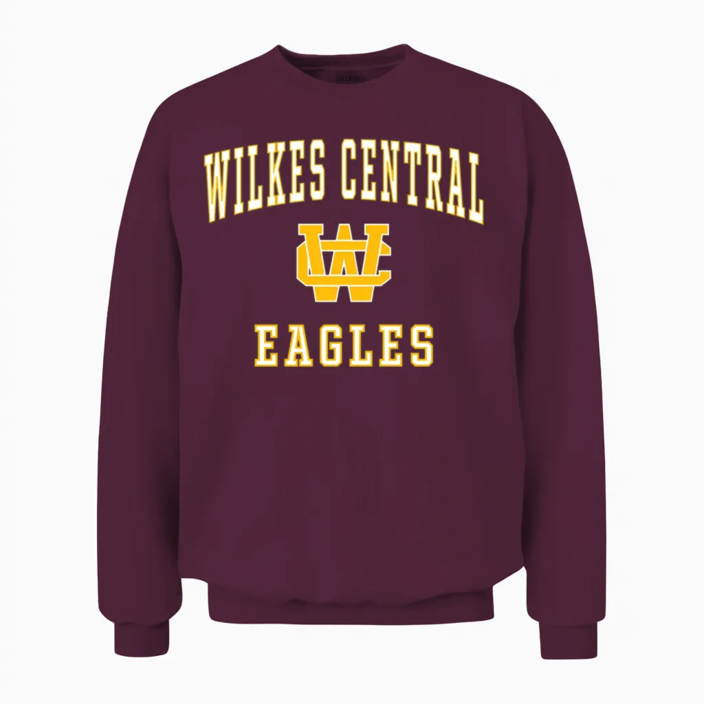 Wilkes Central High School Eagles C1 Unisex Sweatshirt in Maroon